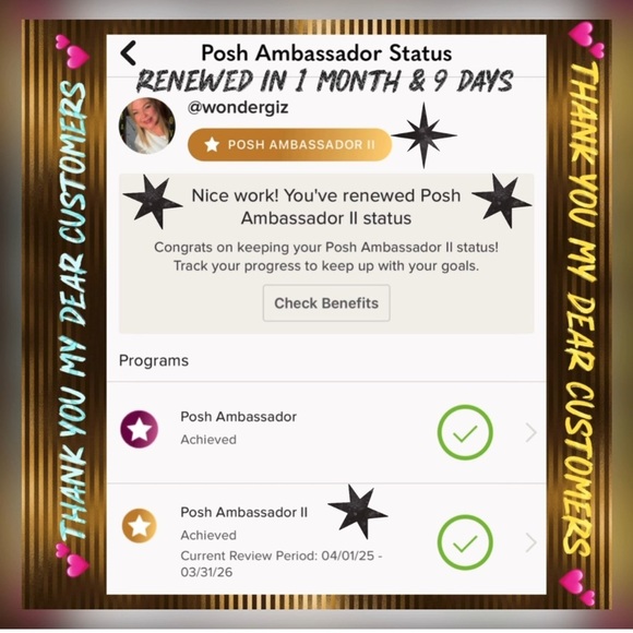 Proudly Recognized As Posh Ambassador Level II On 12/16/22 And Retained 4/1/2026 - Picture 17 of 17